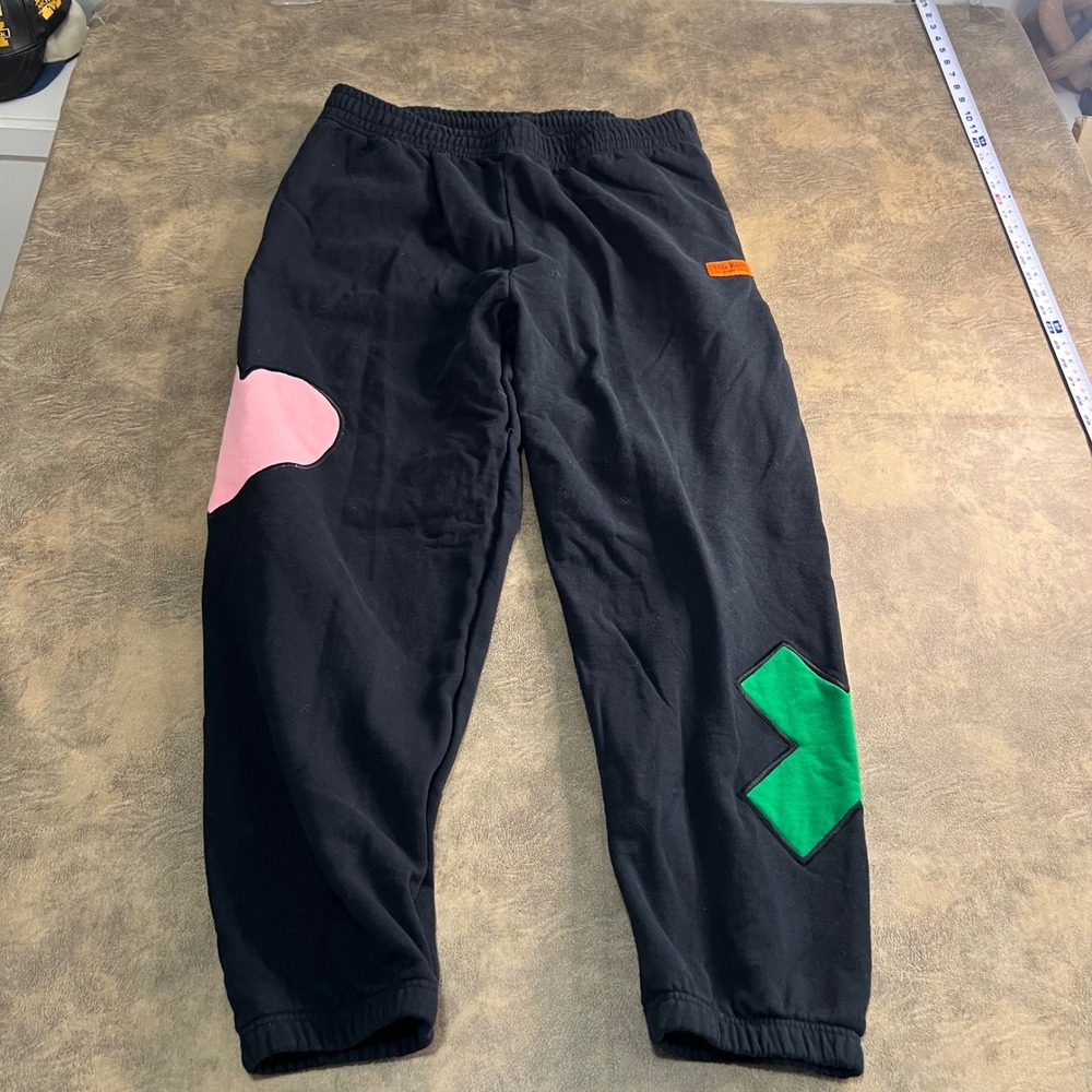 Teddy Fresh Sweatpants XL Black Hila Klein Colorblock Applique Joggers